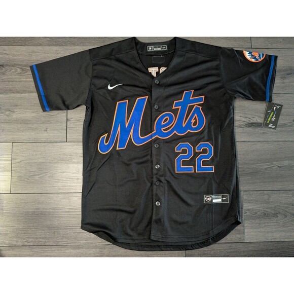 Juan Soto #22 New York Mets Alternate Black Jersey Men's Small - Picture 3 of 3